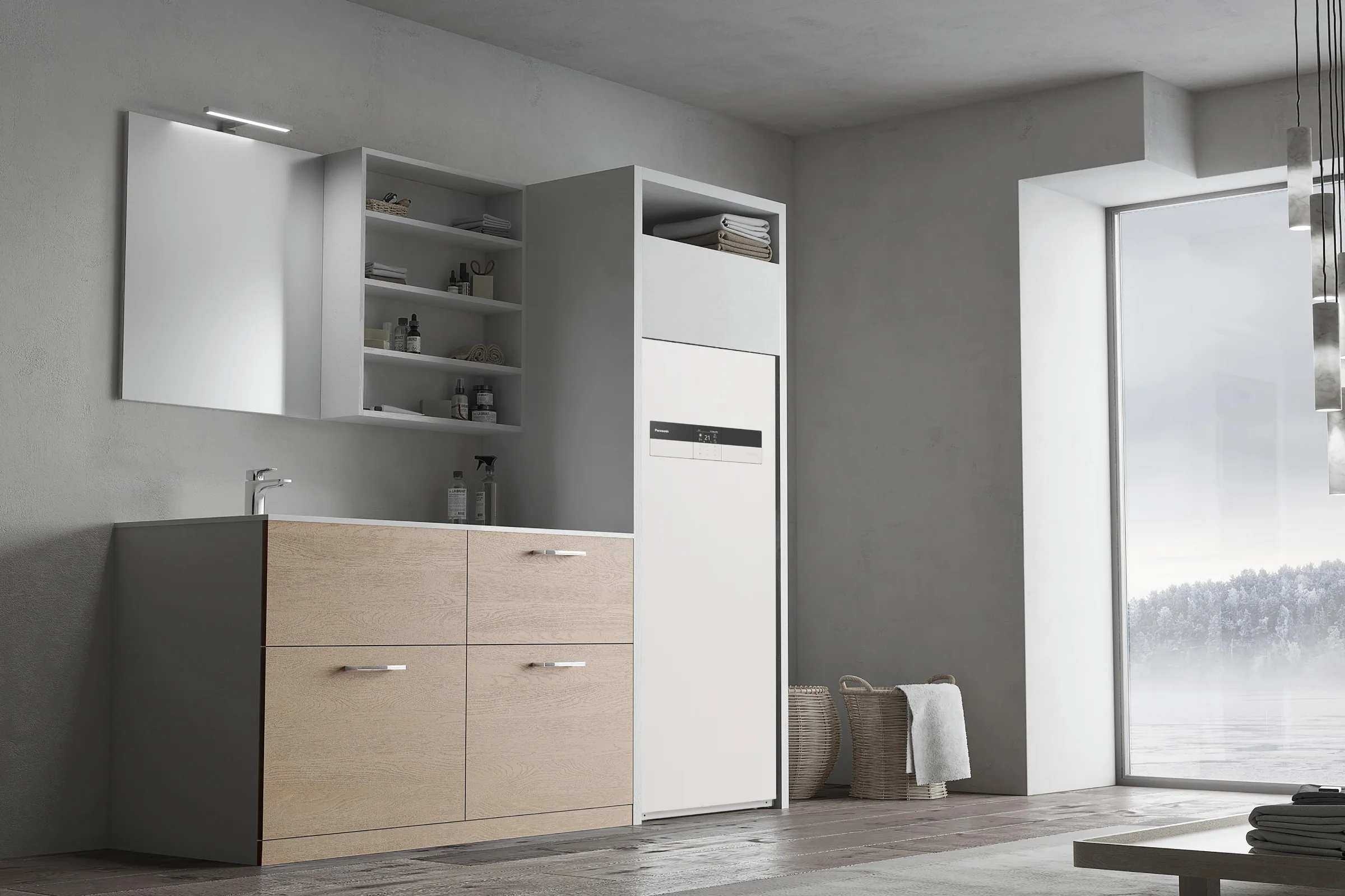 Panasonic Aquarea Inneneinheit im Wohngebäude